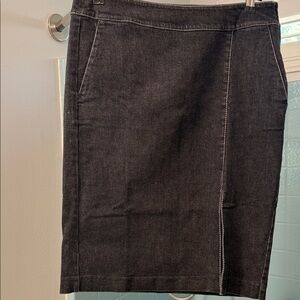 Lauren Ralph Lauren Black Denim Pencil Skirt